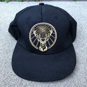 JAGERMEISTER Snapback Hat Men's Spirit Liquor Black Adjustable Cap Embroidered